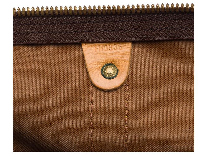 LOUIS VUITTON Keepall Bag in Brown Canvas - 101244 - view 6
