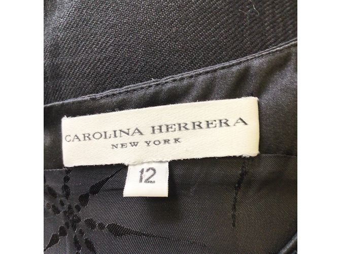 Vestido midi de lana sin mangas con bordado negro de Carolina Herrera - vista 4
