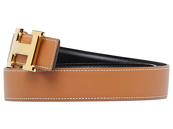 Hermès Cinturón Constance reversible Hermes marrón Castaño - vista 2
