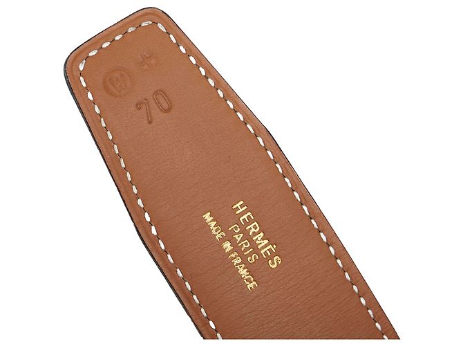 Hermès Cinturón Constance reversible Hermes marrón Castaño - vista 6