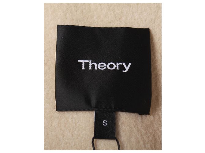 Kurzmantel Theory mit Schalkragen aus beigem Kaschmir - Ansicht 4