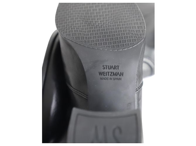 Stuart Weitzman Botines Shorty en Cuero Negro - vista 5