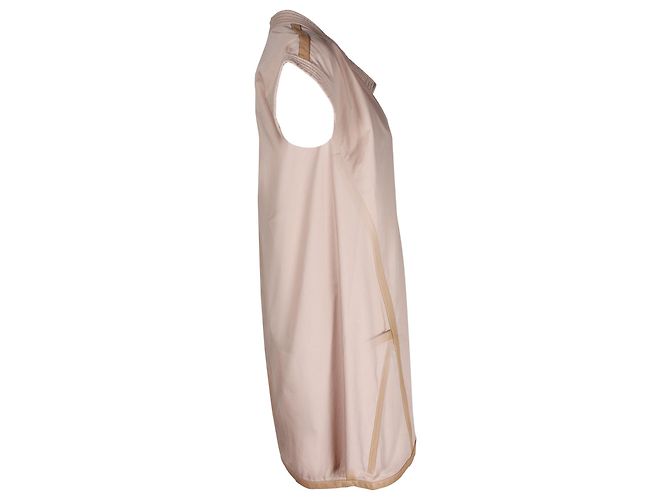 Trim Hermès Vestido túnica Hermes con ribetes de cuero en algodón rosa - vista 2