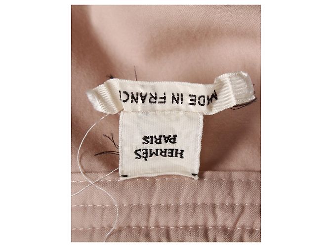 Trim Hermès Vestido túnica Hermes con ribetes de cuero en algodón rosa - vista 4