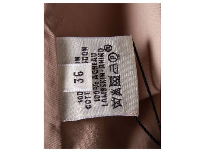 Trim Hermès Vestido túnica Hermes con ribetes de cuero en algodón rosa - vista 5