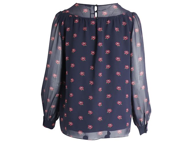 Blusa Vilshenko en seda con estampado floral Impresión de pitón - vista 2