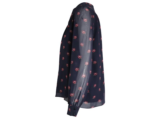 Blusa Vilshenko en seda con estampado floral Impresión de pitón - vista 3