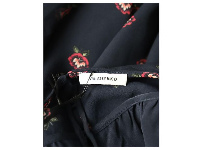Blusa Vilshenko en seda con estampado floral Impresión de pitón - vista 4