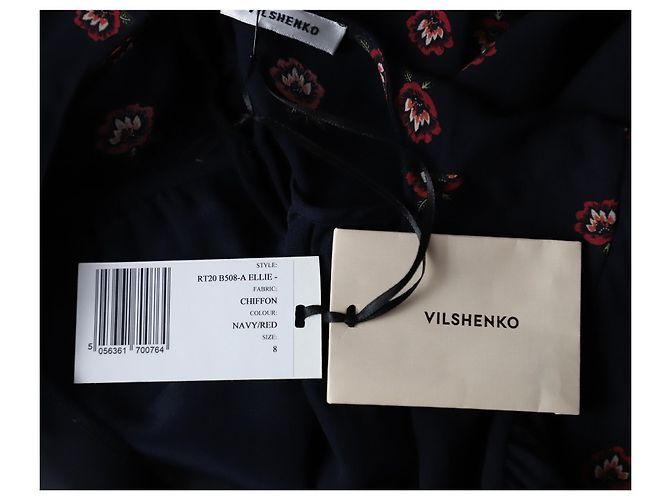 Blusa Vilshenko en seda con estampado floral Impresión de pitón - vista 7