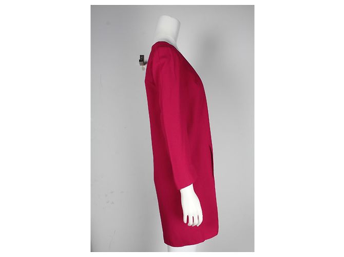 Abito Vanessa Bruno a maniche lunghe con scollo a V in acetato magenta Rosa - vista 2