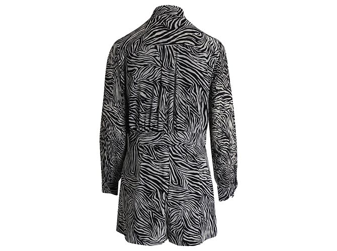 Michael Kors Pussy-Bow Playsuit aus recyceltem Polyester mit Animal-Print - Ansicht 3
