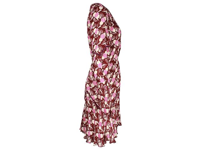 Anna Sui Mini abito da donna con stampa floreale e pizzo in rayon multicolor Stampa python - vista 2