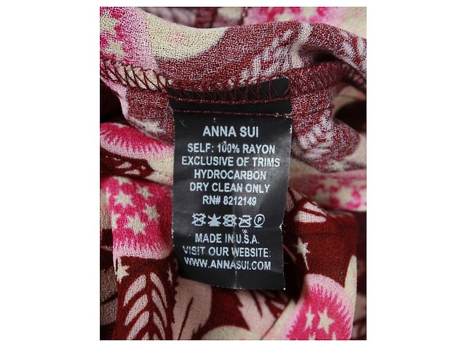 Anna Sui Mini abito da donna con stampa floreale e pizzo in rayon multicolor Stampa python - vista 5