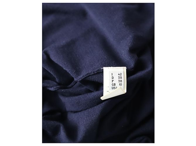 Moschino Rüschen-Midikleid aus marineblauer Wolle - Ansicht 5