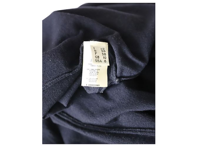 Moschino Rüschen-Midikleid aus marineblauer Wolle - Ansicht 6