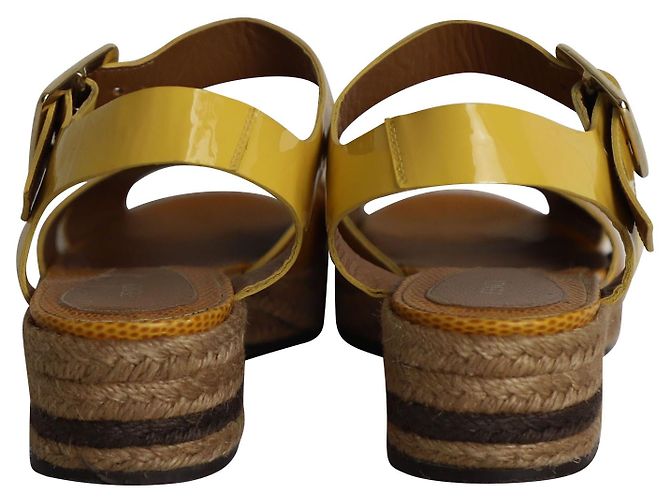 Fendi Cross Ankle Strap Sandals in Multicolor Patent Leather - view 4