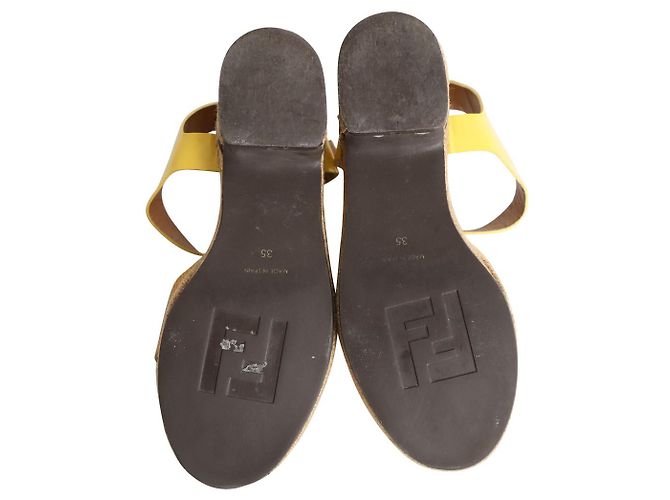 Fendi Cross Ankle Strap Sandals in Multicolor Patent Leather - view 6