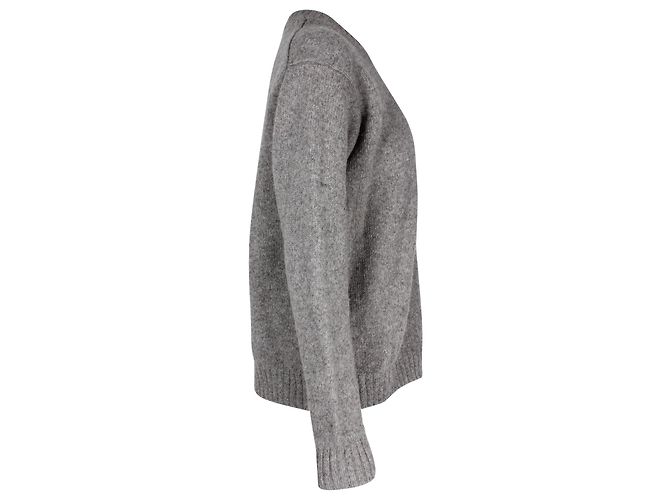 Suéter de gola redonda Acne Studio em lã cinza - vista 2