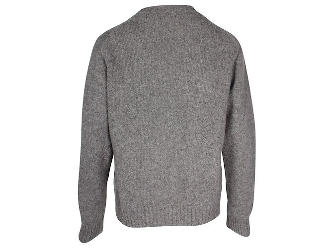 Suéter de gola redonda Acne Studio em lã cinza - vista 3