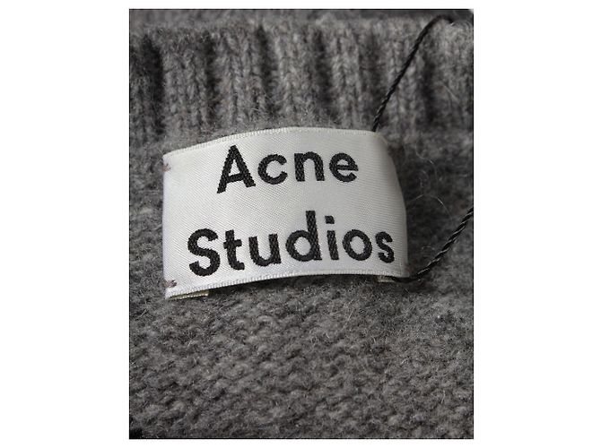 Suéter de gola redonda Acne Studio em lã cinza - vista 4