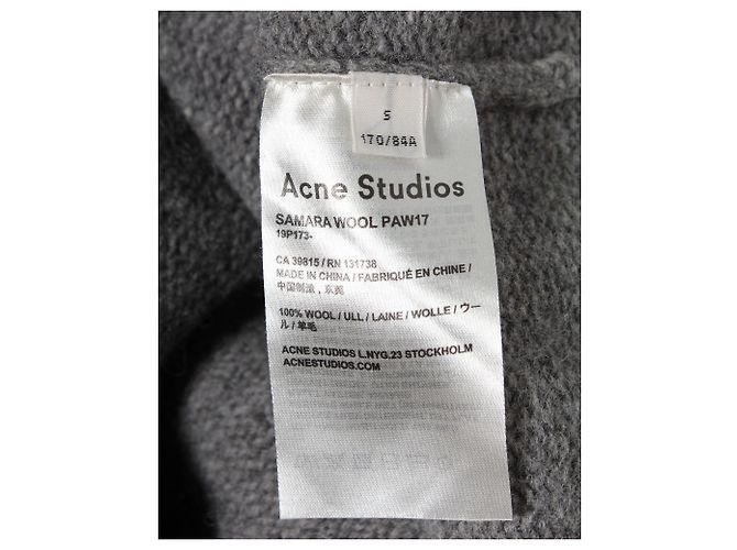 Suéter de gola redonda Acne Studio em lã cinza - vista 5