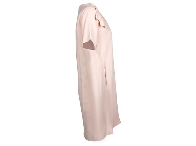 Chloé Chloe Shoulder Bow V-Neck Dress in Light Pink Acetate - view 2