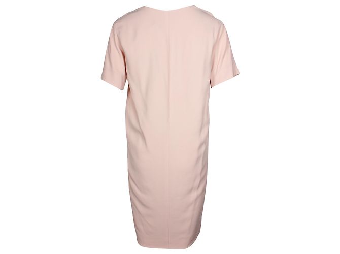 Chloé Chloe Shoulder Bow V-Neck Dress in Light Pink Acetate - view 3