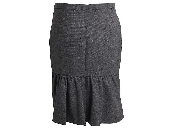 Falda Moschino Cheap And Chic en lana gris - vista 2