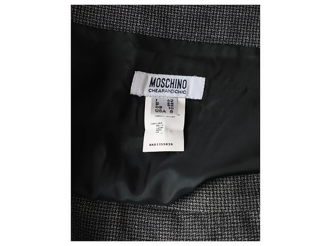 Falda Moschino Cheap And Chic en lana gris - vista 4