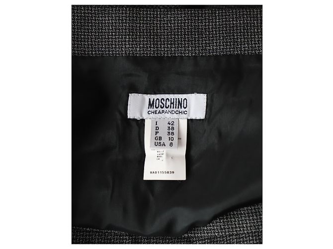 Falda Moschino Cheap And Chic en lana gris - vista 5