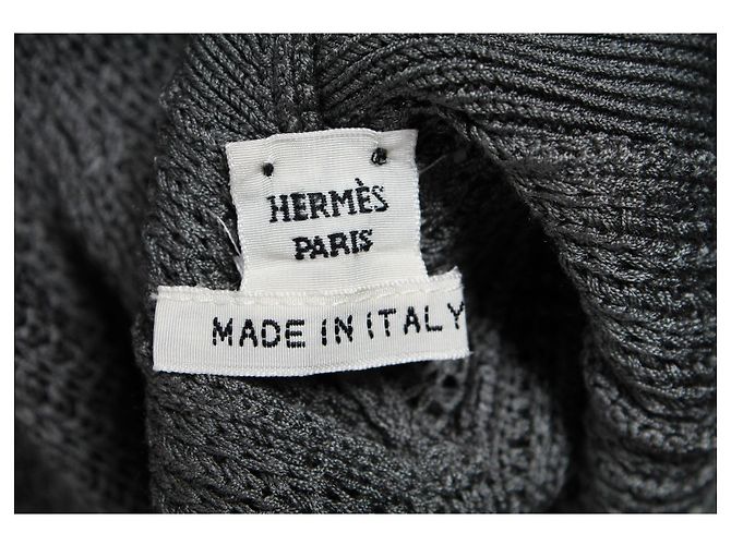 Hermès Knielanges Tunika-Strickkleid von Hermes aus grüner Seide - Ansicht 4
