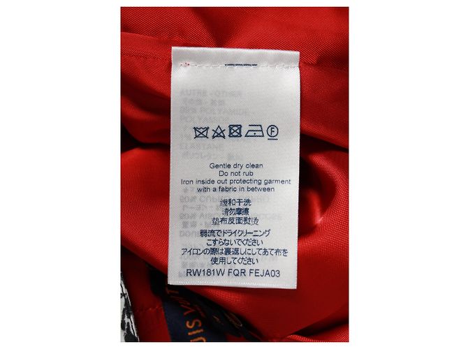 Twist Louis Vuitton LV Monogram Logo Print Cropped Bomber Jacket in Red Cotton - view 5