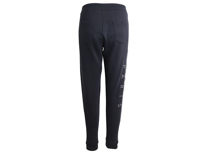 Joggers Kenzo Logo Stampato In Cotone Nero - vista 3