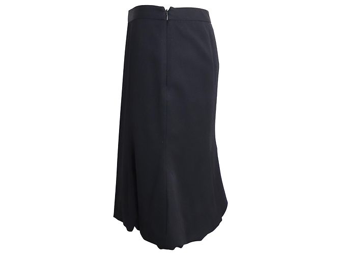 Falda acanalada en lana negra de Moschino Cheap And Chic Negro - vista 2