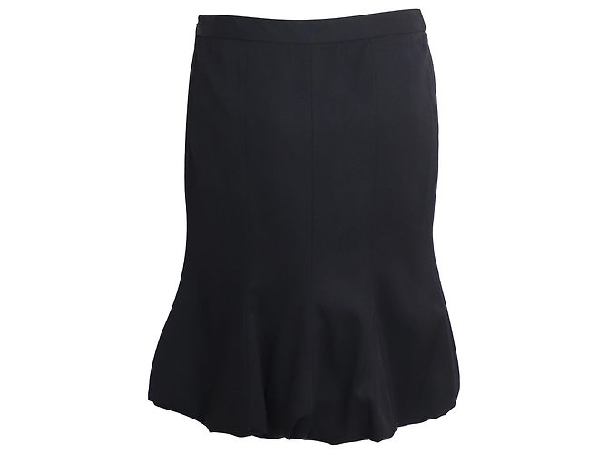 Falda acanalada en lana negra de Moschino Cheap And Chic Negro - vista 3