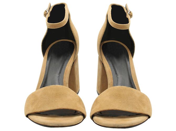 Alexander Wang Abby Sandalen aus hellbraunem Wildleder - Ansicht 3