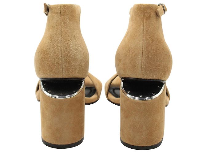 Alexander Wang Abby Sandalen aus hellbraunem Wildleder - Ansicht 5