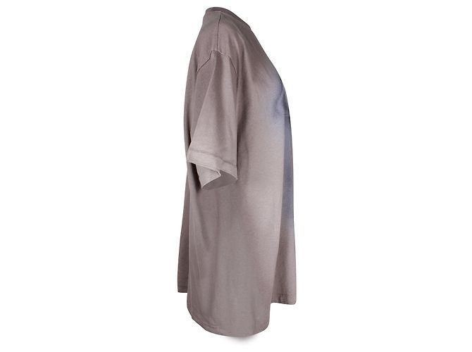 Camiseta extragrande de algodón gris Edra Airbrush de Acne Studios - vista 2
