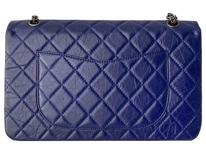 Chanel 2.55 Reissue Blu Pelle di Vitello Trapuntata 227 - vista 2