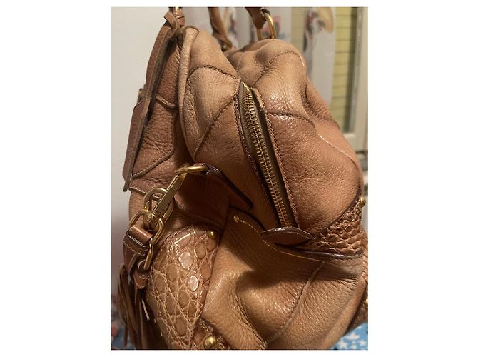 Daino Prada Handtasche aus Pelz in Camel mit Fransen Kamel - Ansicht 12