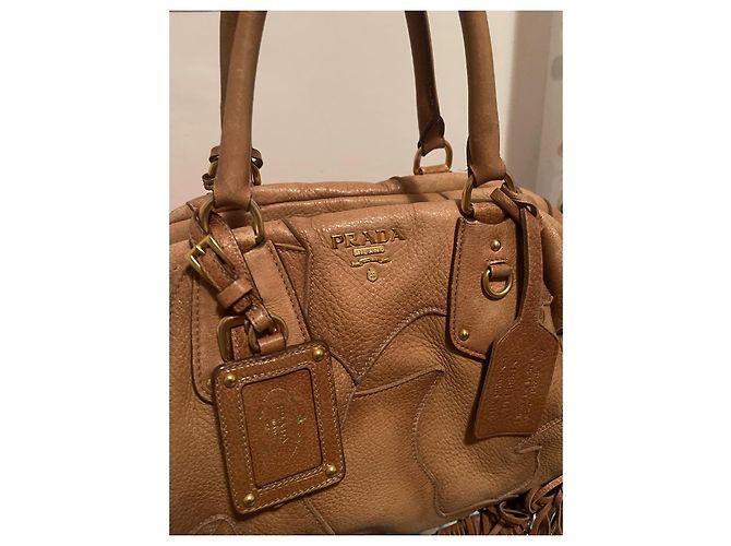Daino Prada Handtasche aus Pelz in Camel mit Fransen Kamel - Ansicht 14