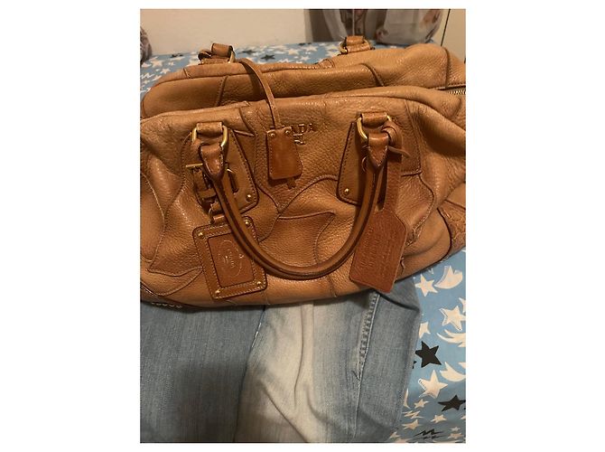 Daino Prada Handtasche aus Pelz in Camel mit Fransen Kamel - Ansicht 5