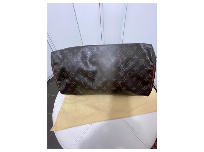 Speedy Louis Vuitton Spidy 40 Trunk Bag Camel Stoff Kamel - Ansicht 5