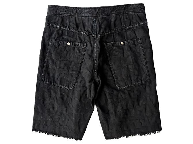 Louis Vuitton Bermuda in denim jacquard Special Edition Nero - vista 2