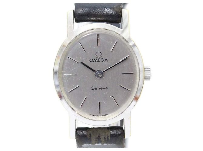 * Omega De Ville Damenuhr Schwarz Silber - Ansicht 2