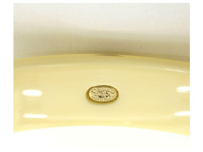 * Pulsera Brazalete CHANEL Blanco Dorado - vista 3