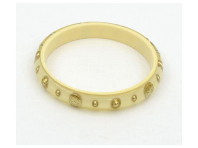 * Pulsera Brazalete CHANEL Blanco Dorado - vista 4