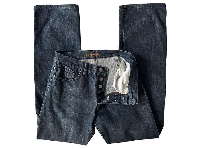 Louis Vuitton Denim blu lavato scuro vintage Blu scuro - vista 4