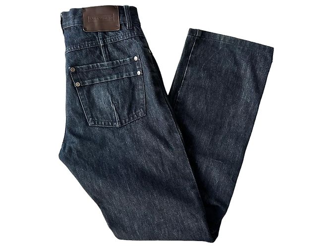 Louis Vuitton Denim blu lavato scuro vintage Blu scuro - vista 9