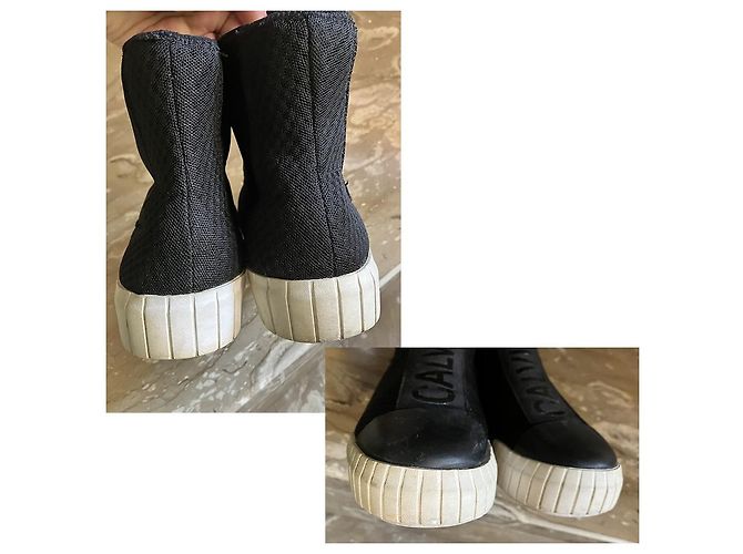 Stivaletti Calvin Klein Neri in Tessuto 38 Nero - vista 3